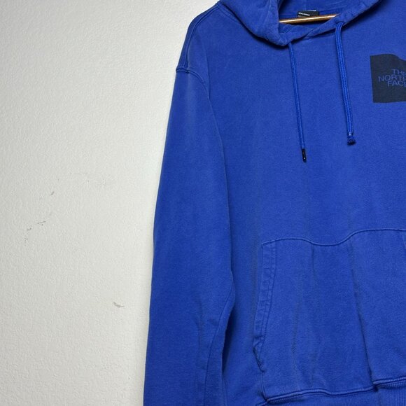 The North Face Hoodie Men XL Blue Fall Hooded Pullover Fall Winter Baggy Black - Picture 6 of 8
